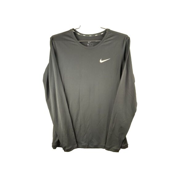 NWT Nike Black Softball Training Top Long Sleeve Womens Medium Shirt Run AV6694 - Picture 1 of 3